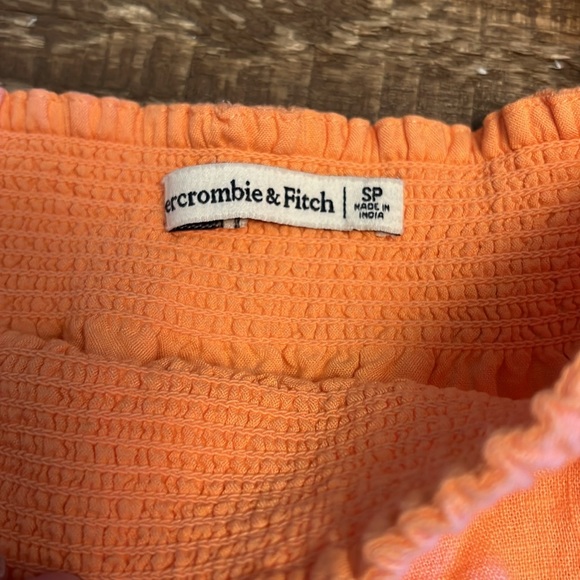 Abercrombie & Fitch Melon Peach Linen Blend DRESS Small Petite SP - Picture 4 of 7